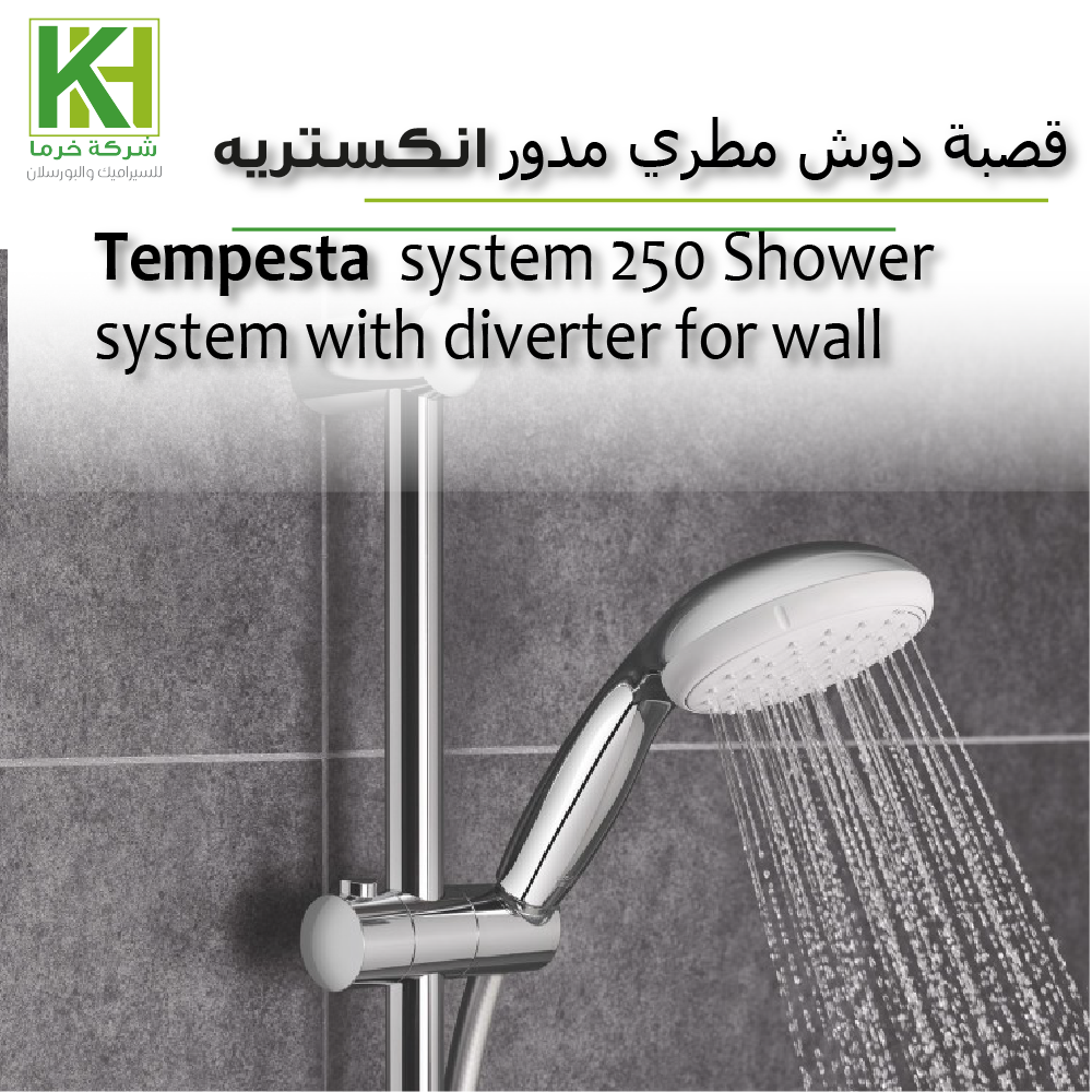 Picture of Grohe TEMPESTA 100 SHOWER RAIL SET 2 SPRAYS
